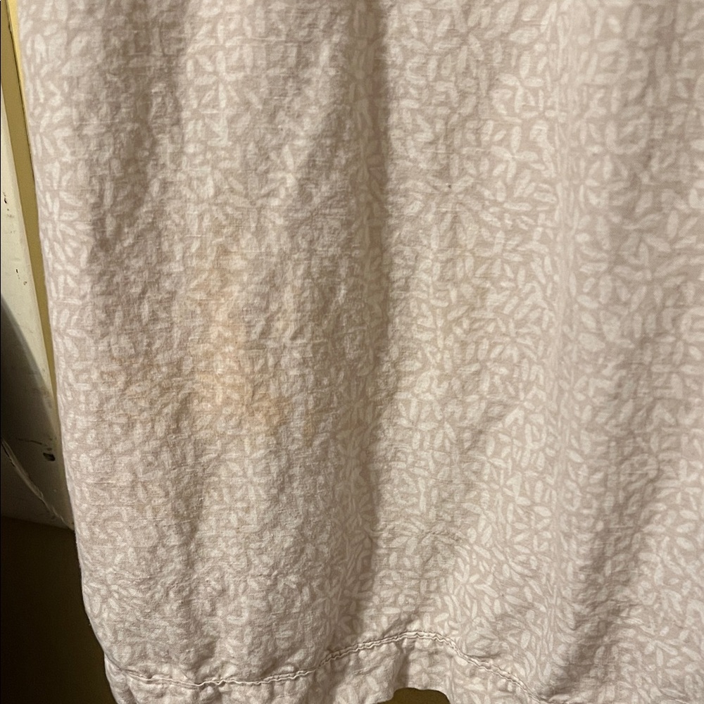 Merona Cream Linen Blend Casual Front Tie Short Sleeve Midi Dress Size 18 - Picture 14 of 14